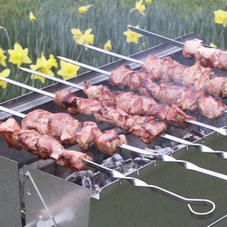 Spieße aus Edelstahl für Schaschlik 6er Pack (500mm)