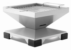 THÜROS T1 Tischgrill Holzkohlegrill – Grillfläche: 30 x 30 cm