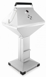 THÜROS T4 Edelstahl Fussplatte Holzkohle - Grillfläche: 40 x 60 cm, Kombination